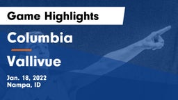 Columbia  vs Vallivue  Game Highlights - Jan. 18, 2022
