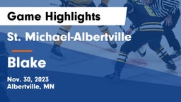 St. Michael-Albertville  vs Blake  Game Highlights - Nov. 30, 2023