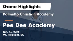 Palmetto Christian Academy  vs *** Dee Academy  Game Highlights - Jan. 13, 2024