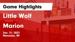 Little Wolf  vs Marion Game Highlights - Jan. 21, 2022
