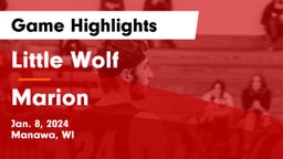 Little Wolf  vs Marion  Game Highlights - Jan. 8, 2024