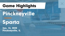 Pinckneyville  vs Sparta Game Highlights - Jan. 14, 2020