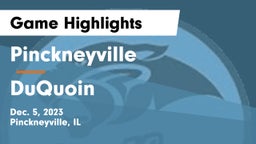 Pinckneyville  vs DuQuoin  Game Highlights - Dec. 5, 2023