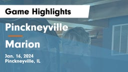 Pinckneyville  vs Marion  Game Highlights - Jan. 16, 2024