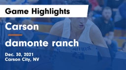Carson  vs damonte ranch Game Highlights - Dec. 30, 2021