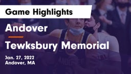 Andover  vs Tewksbury Memorial Game Highlights - Jan. 27, 2022