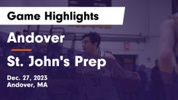 Andover  vs St. John's Prep Game Highlights - Dec. 27, 2023