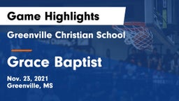 Greenville Christian School vs Grace Baptist Game Highlights - Nov. 23, 2021
