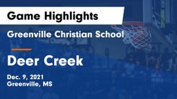 Greenville Christian School vs Deer Creek Game Highlights - Dec. 9, 2021