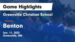 Greenville Christian School vs Benton Game Highlights - Jan. 11, 2022