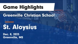 Greenville Christian School vs St. Aloysius Game Highlights - Dec. 8, 2023