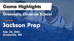 Greenville Christian School vs Jackson Prep  Game Highlights - Feb. 20, 2024