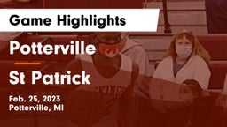 Potterville  vs St Patrick  Game Highlights - Feb. 25, 2023
