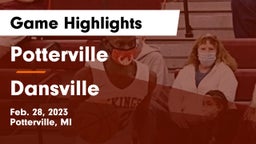 Potterville  vs Dansville  Game Highlights - Feb. 28, 2023