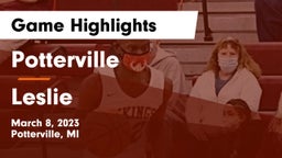 Potterville  vs Leslie  Game Highlights - March 8, 2023