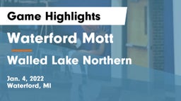 Waterford Mott vs Walled Lake Northern  Game Highlights - Jan. 4, 2022