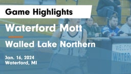 Waterford Mott vs Walled Lake Northern  Game Highlights - Jan. 16, 2024