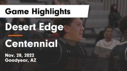 Desert Edge  vs Centennial  Game Highlights - Nov. 28, 2022