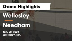 Wellesley  vs Needham  Game Highlights - Jan. 28, 2022