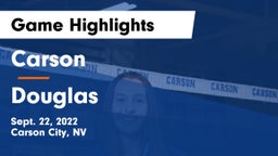 Carson  vs Douglas  Game Highlights - Sept. 22, 2022