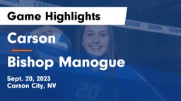 Carson  vs Bishop Manogue  Game Highlights - Sept. 20, 2023