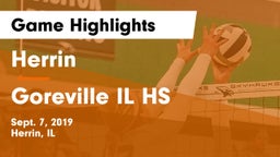 Herrin  vs Goreville IL HS Game Highlights - Sept. 7, 2019