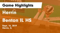 Herrin  vs Benton IL HS Game Highlights - Sept. 16, 2019