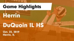 Herrin  vs DuQuoin IL HS Game Highlights - Oct. 23, 2019