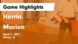 Herrin  vs Marion Game Highlights - April 5, 2021