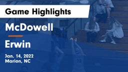 McDowell   vs Erwin  Game Highlights - Jan. 14, 2022