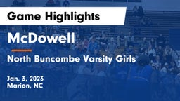 McDowell   vs North Buncombe Varsity Girls Game Highlights - Jan. 3, 2023