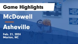 McDowell   vs Asheville  Game Highlights - Feb. 21, 2024