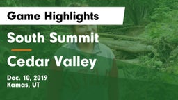 South Summit  vs Cedar Valley  Game Highlights - Dec. 10, 2019