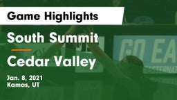 South Summit  vs Cedar Valley  Game Highlights - Jan. 8, 2021