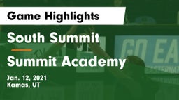 South Summit  vs Summit Academy  Game Highlights - Jan. 12, 2021