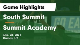 South Summit  vs Summit Academy  Game Highlights - Jan. 28, 2021