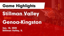 Stillman Valley  vs Genoa-Kingston  Game Highlights - Jan. 18, 2020