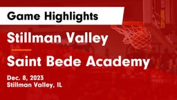 Stillman Valley  vs Saint Bede Academy Game Highlights - Dec. 8, 2023