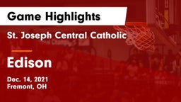 St. Joseph Central Catholic  vs Edison  Game Highlights - Dec. 14, 2021