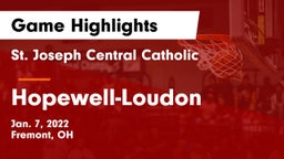 St. Joseph Central Catholic  vs Hopewell-Loudon  Game Highlights - Jan. 7, 2022