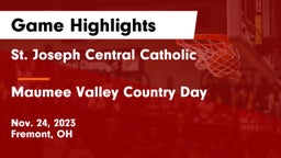 St. Joseph Central Catholic  vs Maumee Valley Country Day  Game Highlights - Nov. 24, 2023