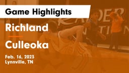Richland  vs Culleoka  Game Highlights - Feb. 16, 2023