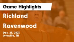 Richland  vs Ravenwood  Game Highlights - Dec. 29, 2023
