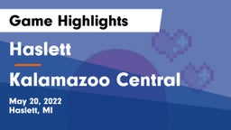Haslett  vs Kalamazoo Central  Game Highlights - May 20, 2022