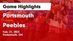 Portsmouth  vs Peebles  Game Highlights - Feb. 21, 2023