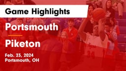 Portsmouth  vs Piketon  Game Highlights - Feb. 23, 2024
