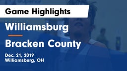 Williamsburg  vs Bracken County Game Highlights - Dec. 21, 2019