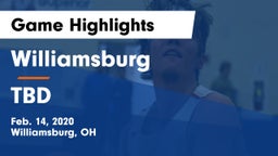 Williamsburg  vs TBD Game Highlights - Feb. 14, 2020