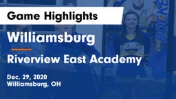 Williamsburg  vs Riverview East Academy Game Highlights - Dec. 29, 2020