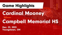 Cardinal Mooney  vs Campbell Memorial HS Game Highlights - Dec. 22, 2023